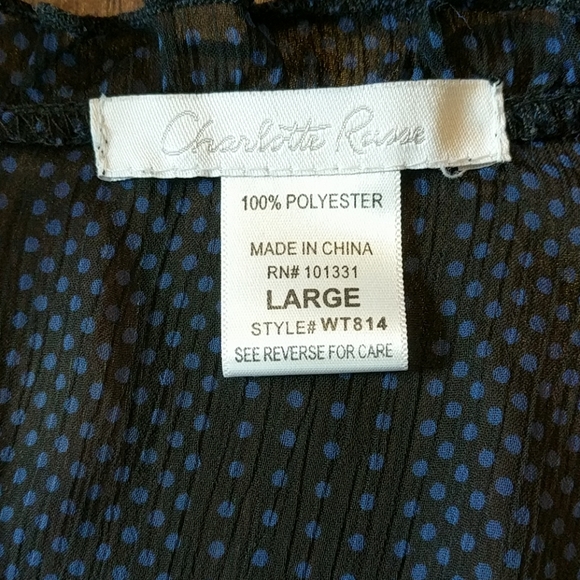 Charlotte Russe sheer blouse - Picture 2 of 3